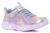 Skechers Heart Lights - Rainbow Lux világítós ezüst gyerek cipő