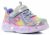 Skechers Heart Lights - Rainbow Lux világítós ezüst baba cipő