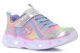 Skechers Heart Lights - Rainbow Lux világítós ezüst gyerek cipő