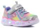 Skechers Heart Lights - Rainbow Lux világítós ezüst baba cipő