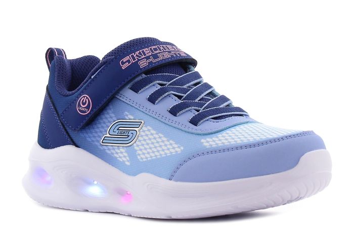 Skechers S-Lights - Sola Glow - Ombre Deluxe villogó kék gyerek cipő-01