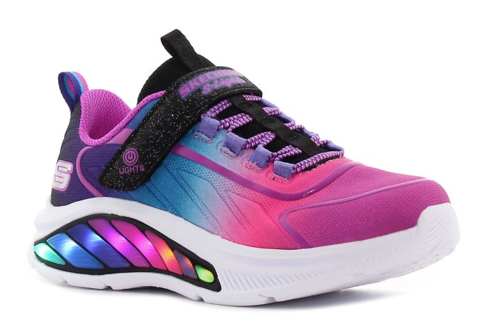 Skechers Rainbow Cruisers villogó magenta gyerek cipő-01